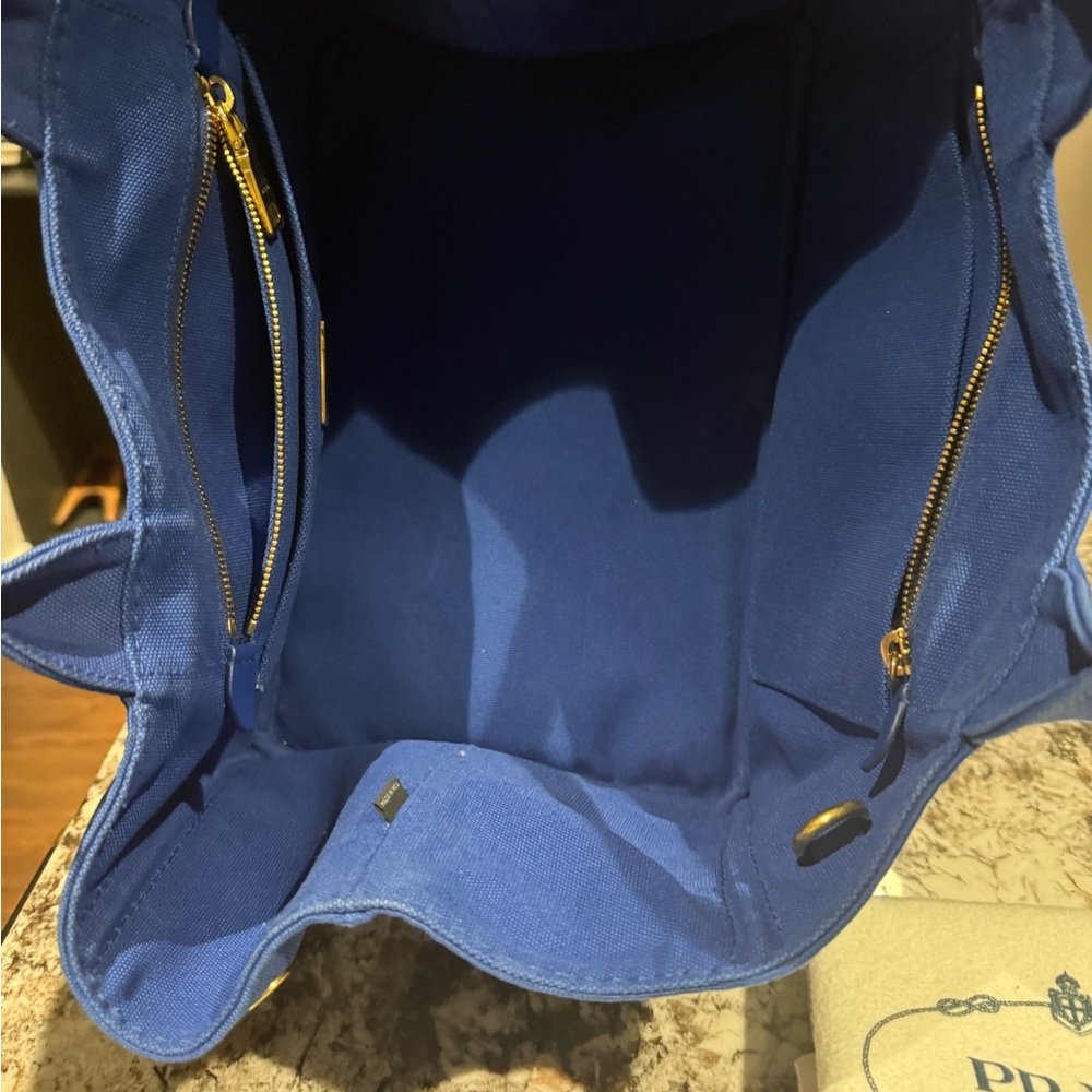 Pristine Prada Canapa Tote in Cobalto (blue) - Picture 13 of 13